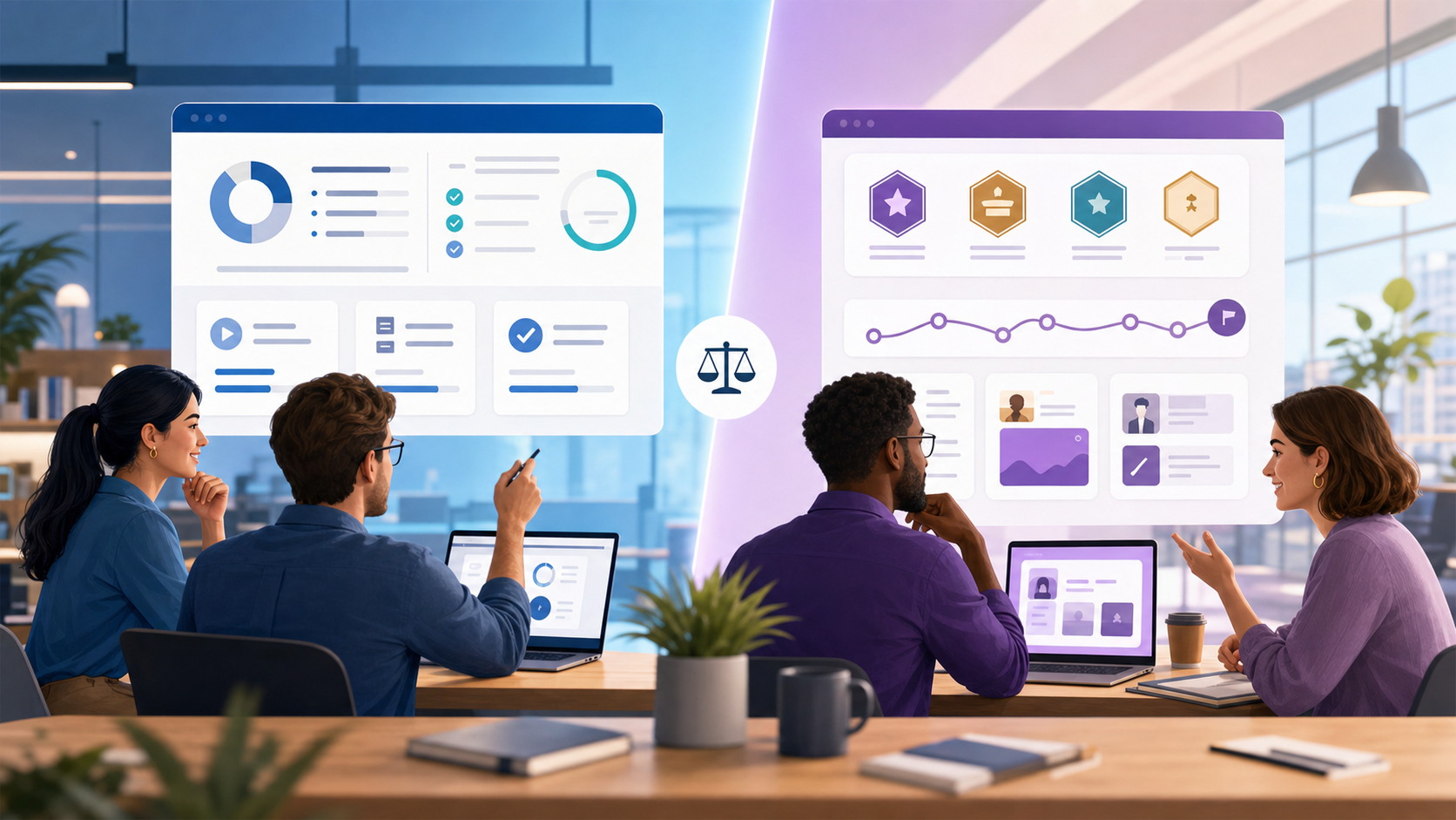 Udemy Business vs LinkedIn Learning team training comparison